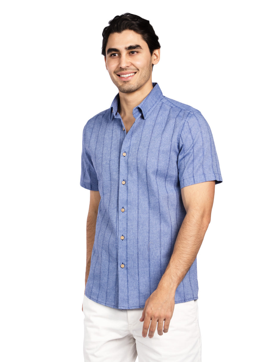 Camisas Para Hombre Regular Fit B51360 Indigo