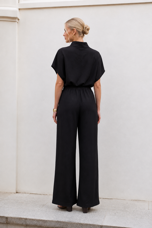 Pantalones Para Mujer Ancho Suelto Wide Leg W63119 Negro