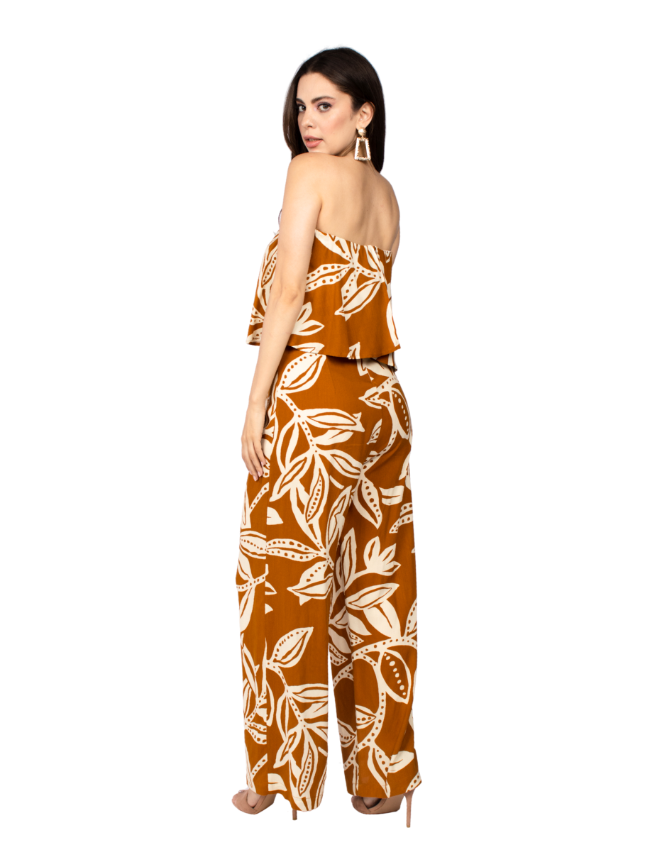 Jumpsuits Para Mujer Strapless Floreado W51134 Unico