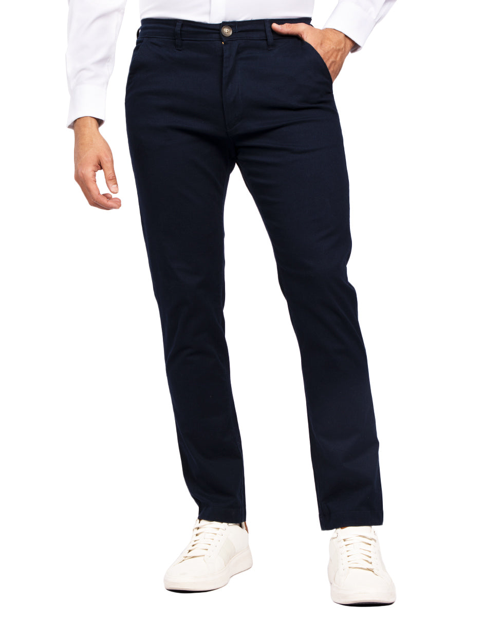 Pantalones Para Hombre Soft Stretch Slim GPAXAR Marino