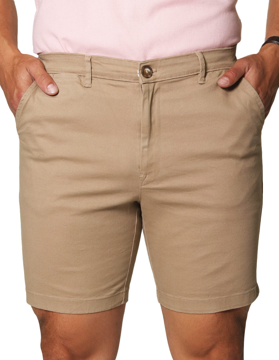 Bermudas Para Hombre Algodon GBCOTST Kaki