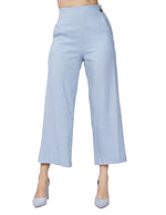 Pantalones Para Mujer Tipo Lino Pesquero W51115 Azul