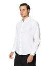 Camisas Para Hombre Manga Larga Lisa Satinada B45310 Blanco