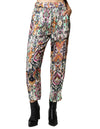 Pantalones Para Mujer Lurex Con Resorte Estampado W43101 Olivo