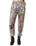 Pantalones Para Mujer Lurex Con Resorte Estampado W43101 Olivo