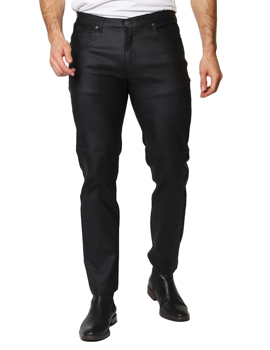 Jeans Para Hombre Bobois Moda Casuales Strech Satinado Slim Fit JSHINE Negro