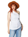 Blusas Para Mujer Sin Mangas Lisa Asimetrica N43141 Blanco