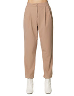 Pantalones Para Mujer Lisos Con Pinzas W43122 Taupe