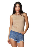 Blusas Para Mujer De Resaque Lisa Comoda De Tirantes N41162 Arena