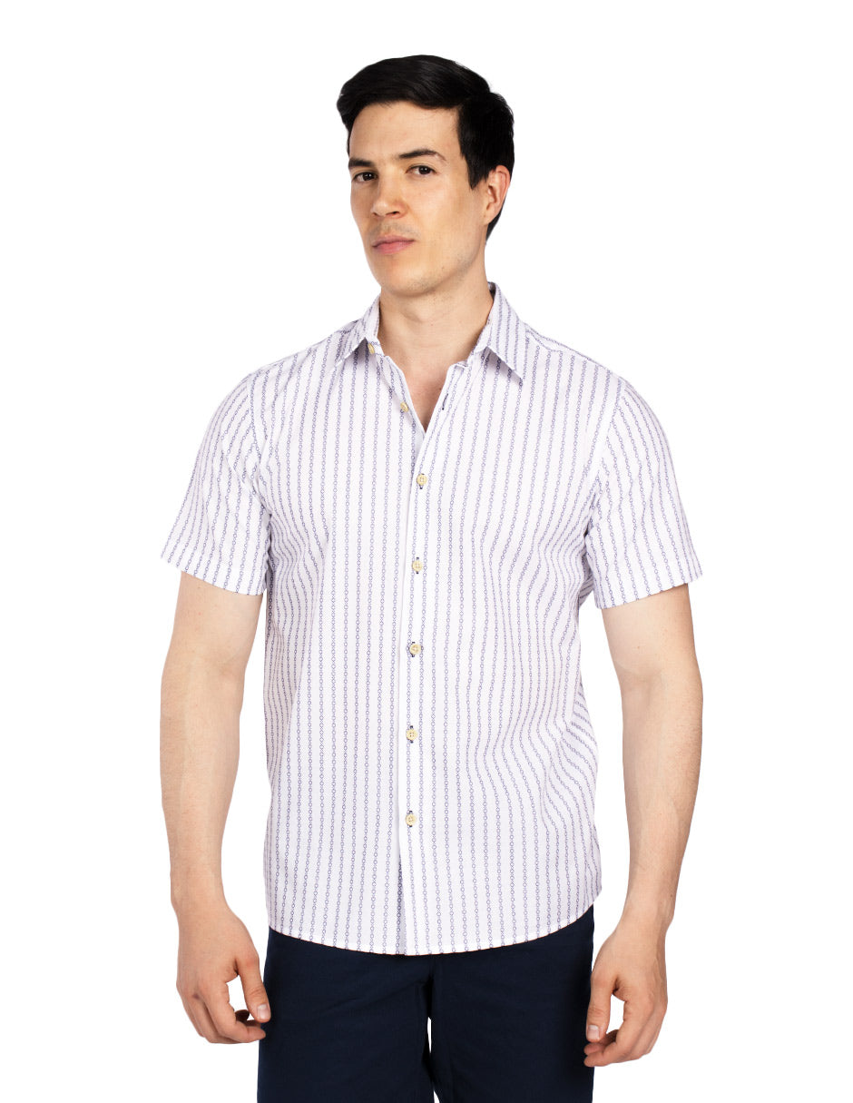 Camisas Para Hombre Regular Fit B51357 Blanco