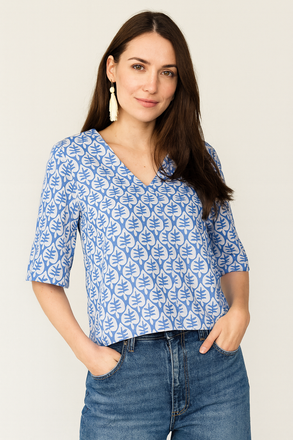 Blusas Para Mujer Tipo Lino Oversize N51127 Rey