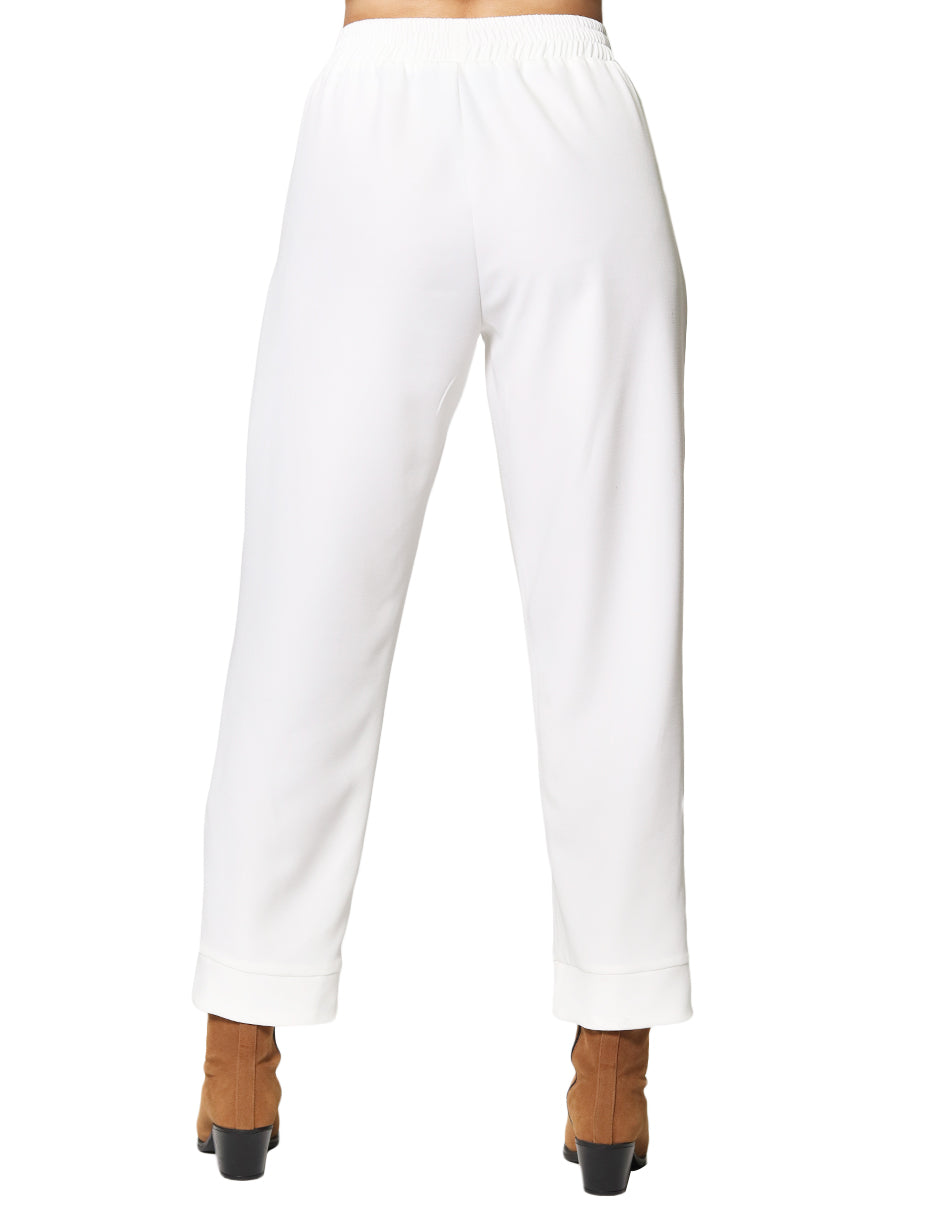 Pantalones Para Mujer Slim Comodo Con Resorte W43107 Hueso