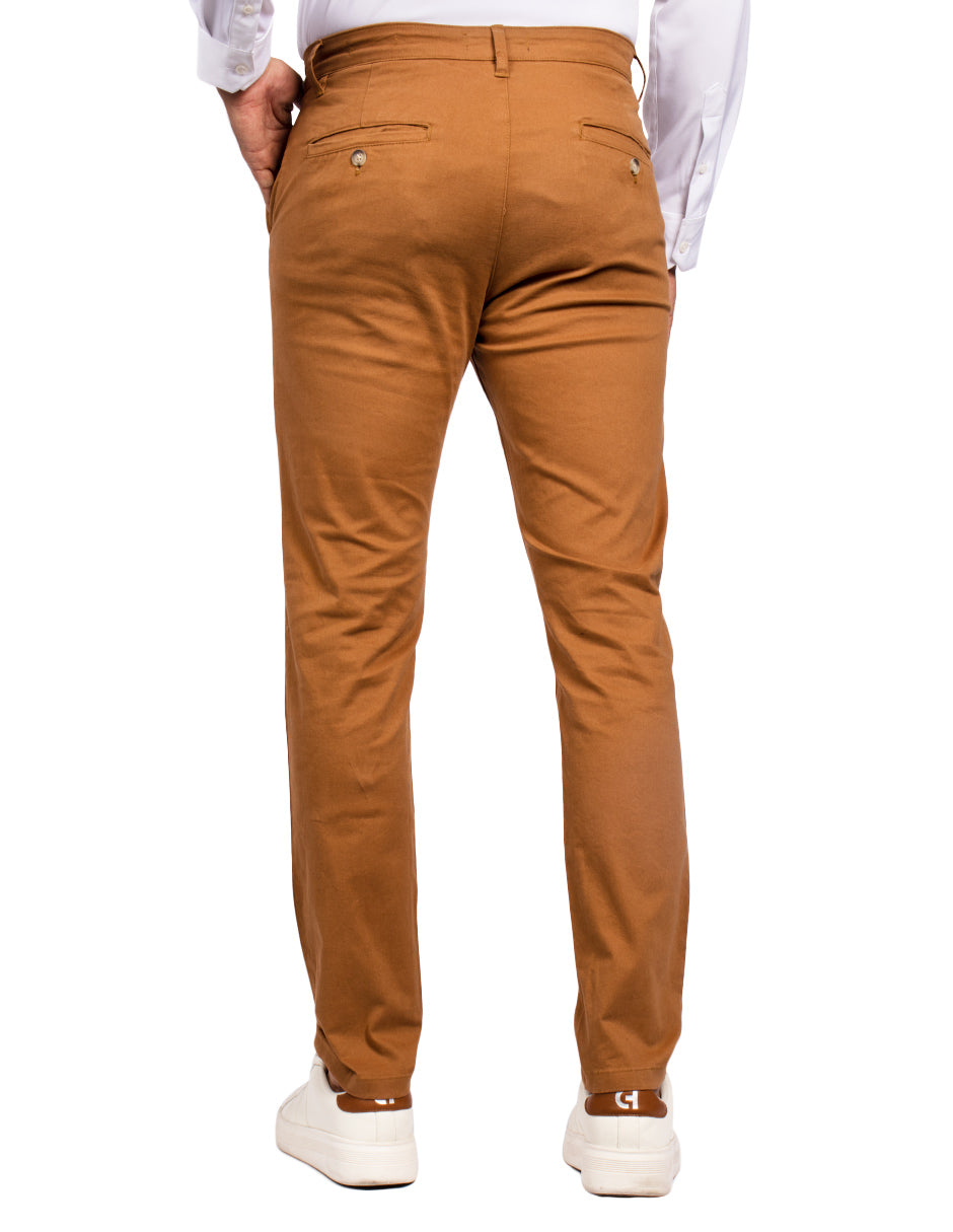 Pantalones Para Hombre Soft Stretch Slim GPAXAR Tabaco