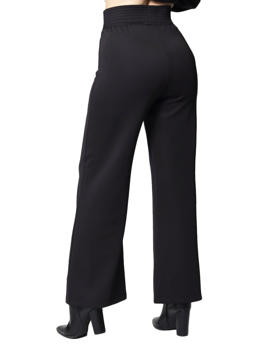 Pantalones Para Mujer Wide Leg Liso Con Resorte W43123 Negro