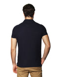 Playeras Polo Para Hombre De Manga Corta Lisa Basica Con Logo Bordado Slim Fit APOLOB Marino