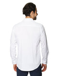 Camisas Para Hombre Manga Larga Lisa B45304 Blanco