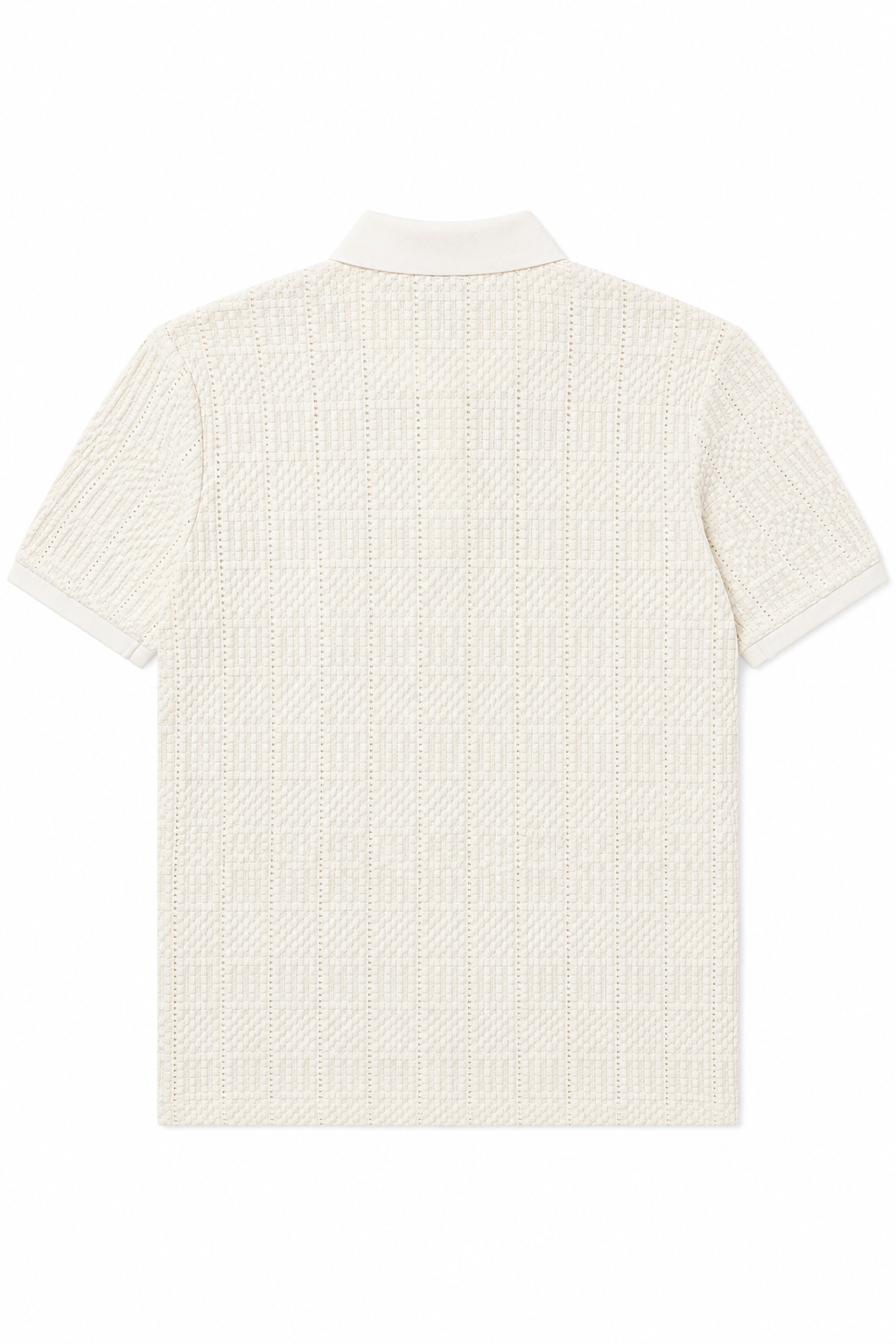 Playera Polo para Hombre Casual Jacquard Antiarrugas A61421 Hueso