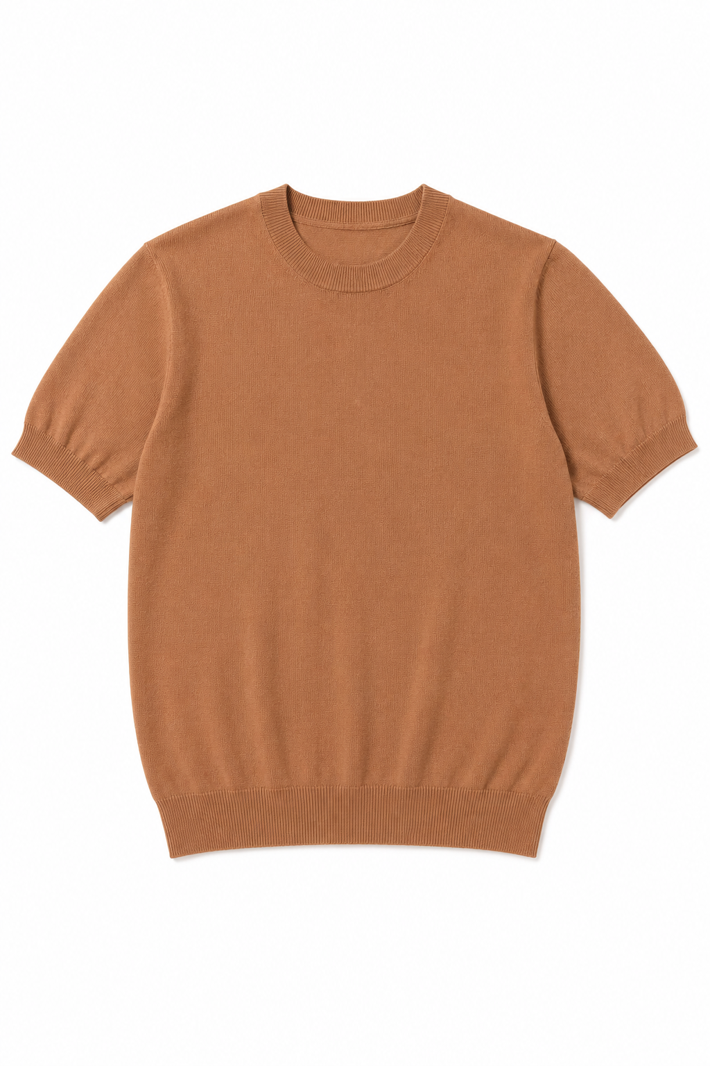 Playeras Para Hombre de Punto Cuello Redondo A61451 Cocoa