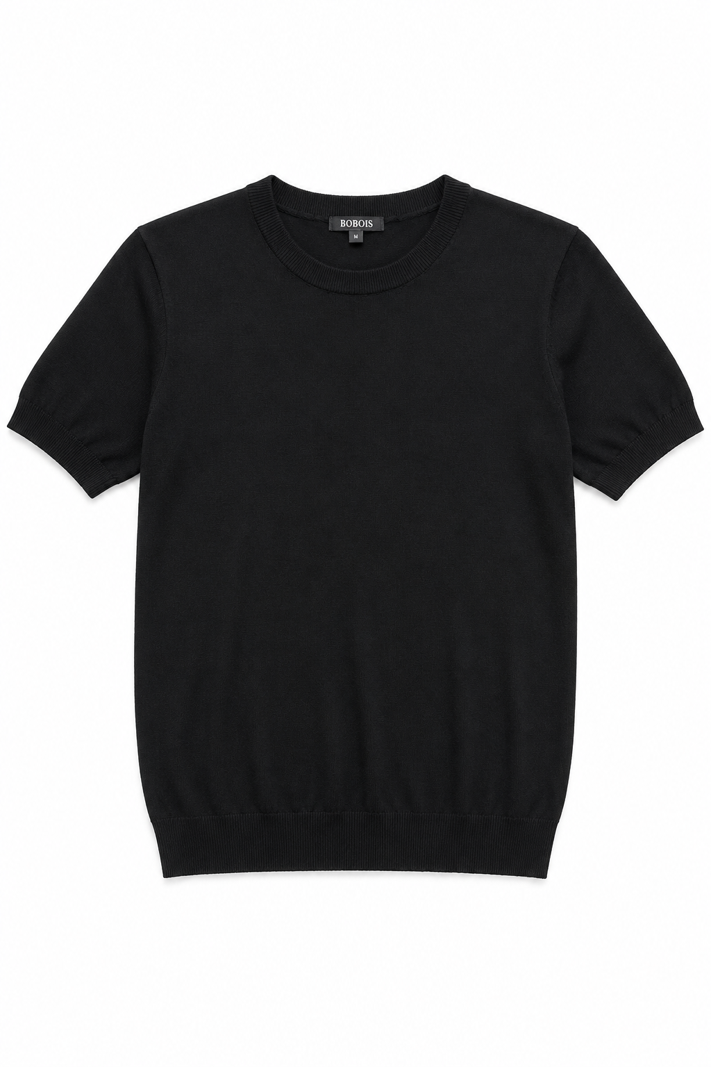 Playeras Para Hombre de Punto Cuello Redondo A61451 Negro
