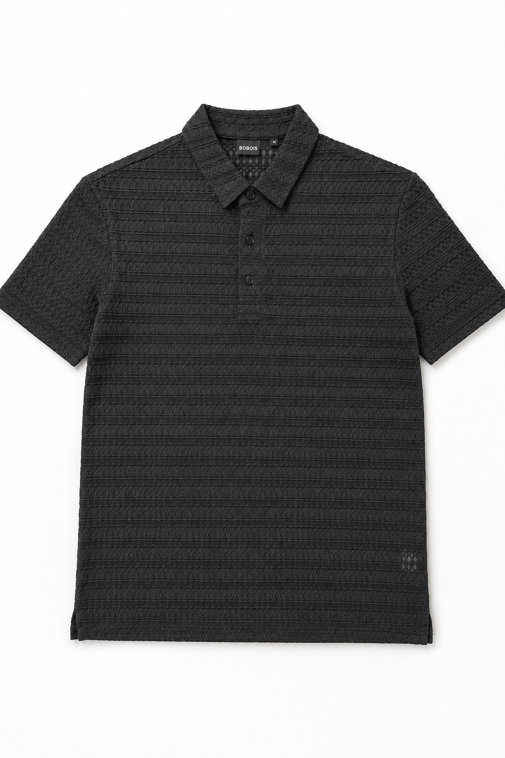 Playera Polo para Hombre Casual Jacquard Super Stretch A61420 Negro