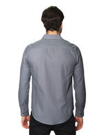 Camisas Para Hombre Manga Larga Mate Textura B45301 Gris