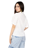 Busas Para Mujer Corrugada Con Aletilla N51158 Blanco