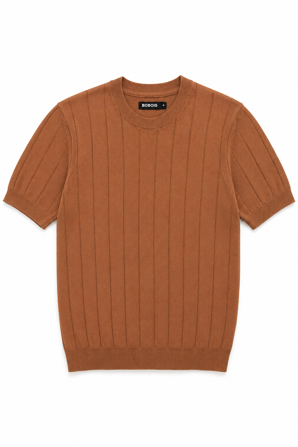 Playeras Para Hombre de Punto Tejida Acanalada A61452 Cocoa