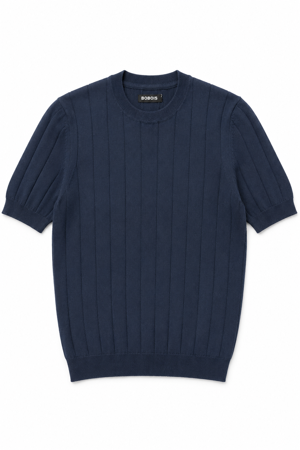 Playeras Para Hombre de Punto Tejida Acanalada A61452 Marino