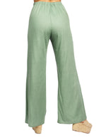 Pantalones Para Mujer Tipo Lino Wide Leg W51116 Sage