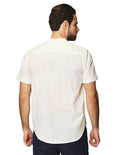 Camisas Para Hombre Bobois Moda Casuales De Manga Corta Tipo Lino Cuello Mao Regular Fit B41351 Crudo