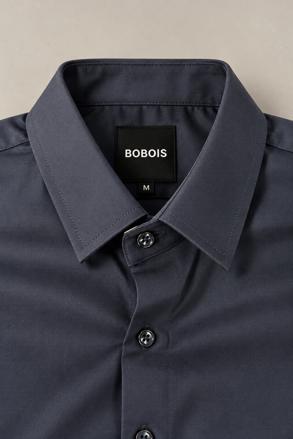 Camisas para Hombre Manga Larga Casual Formal de Tejido Suave B65411 Marino