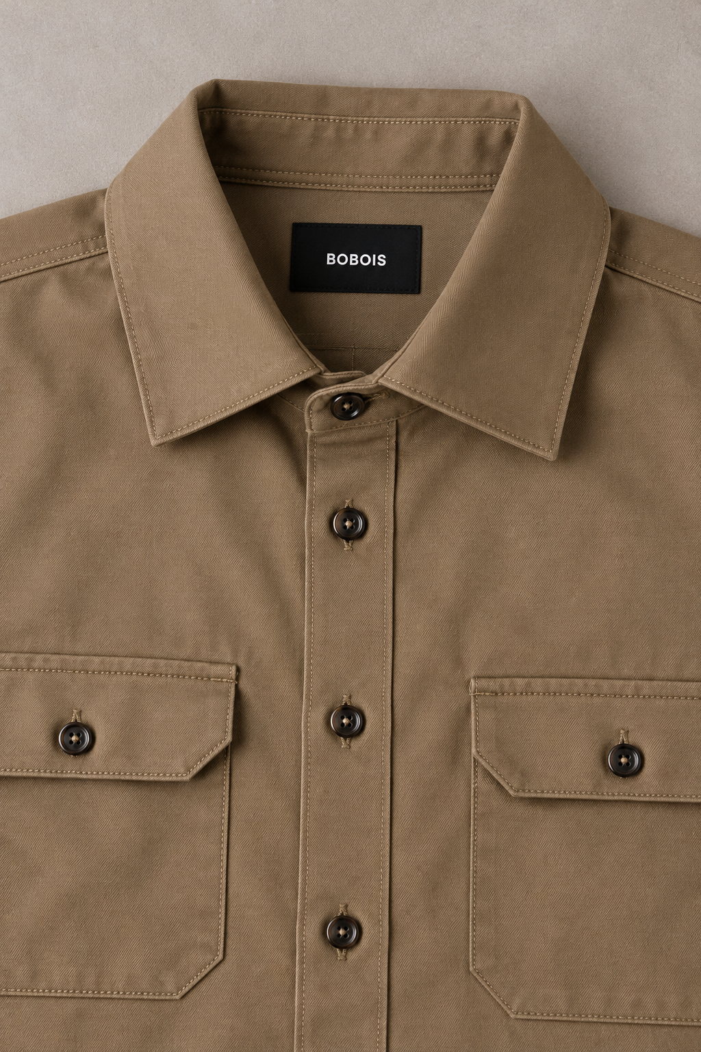 Sobrecamisas Para Hombre Chaqueta Ligera Amplia B65412 Café