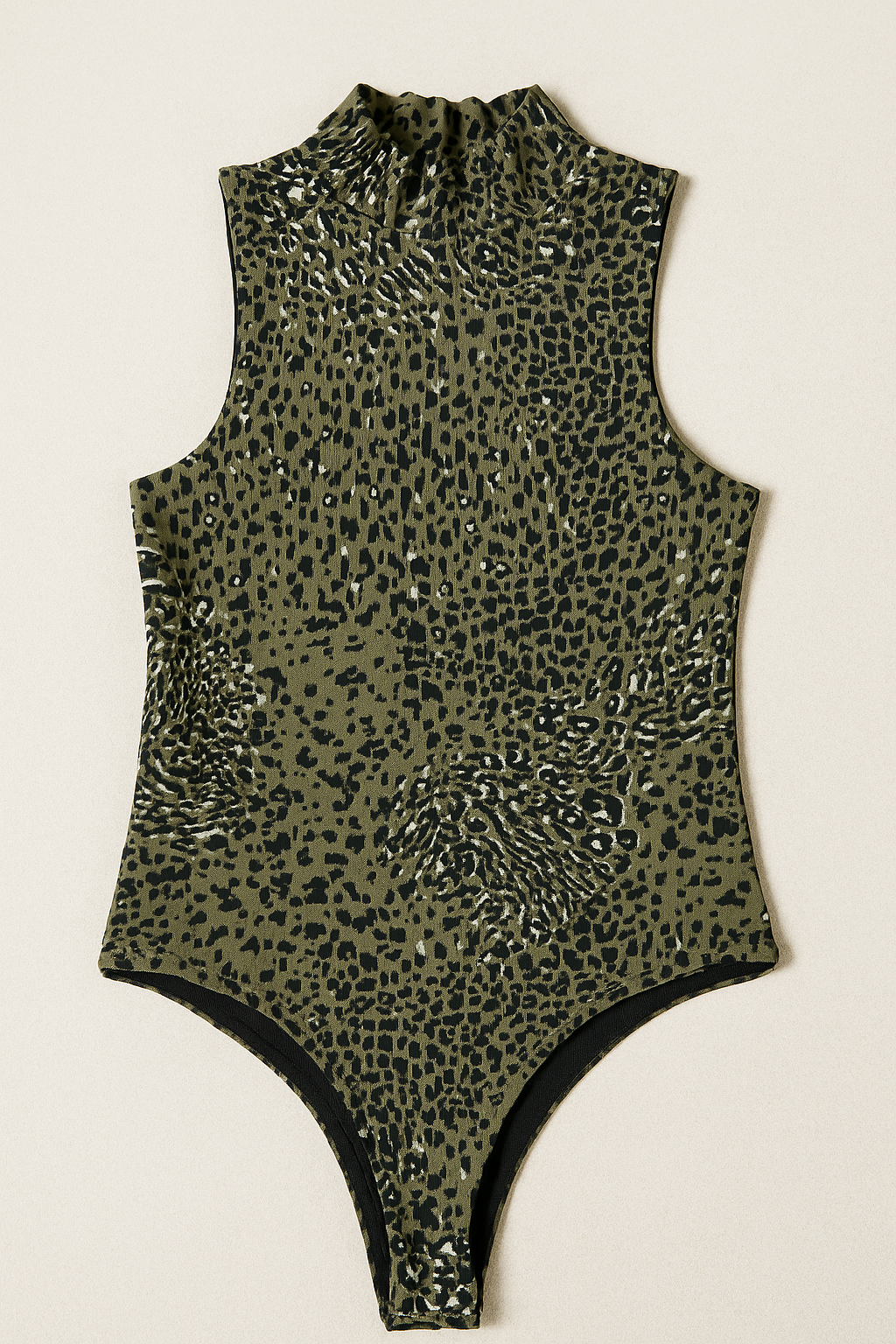 Pantiblusas Para Mujer Sin Mangas Cuello Alto Animal Print N43156 Olivo