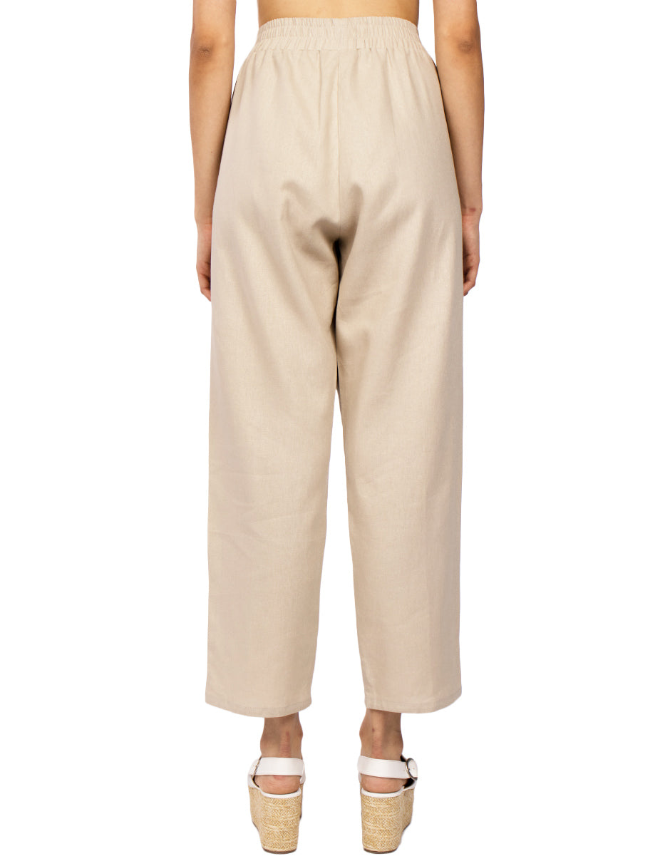 Pantalones Para Mujer Ligero Con Jareta W51114 Arena