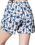 Shorts Para Mujer Bobois Moda Casuales Tipo Lino De Tiro Alto Tie Dye Y41101 Azul