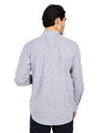 Camisas Para Hombre Manga Larga Micro Cuadros B45212 Olivo