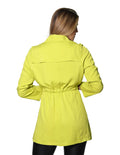 Abrigos Para Mujer Bobois Moda Casuales Delgado Con Cordon Semilargo T33100 Limon