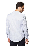 Camisas Para Hombre Bobois Moda Casuales De Manga Larga Con Estampado De Puntos Slim Fit B35304 2