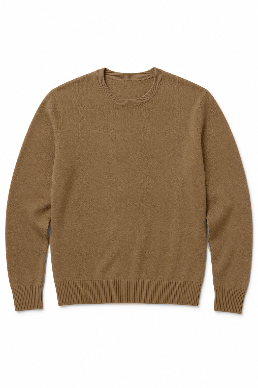 Suéteres Para Hombre Básico de Punto Fino E65301 Camel