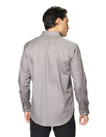Camisas Para Hombre Manga Larga Con Textura B45200 Gris