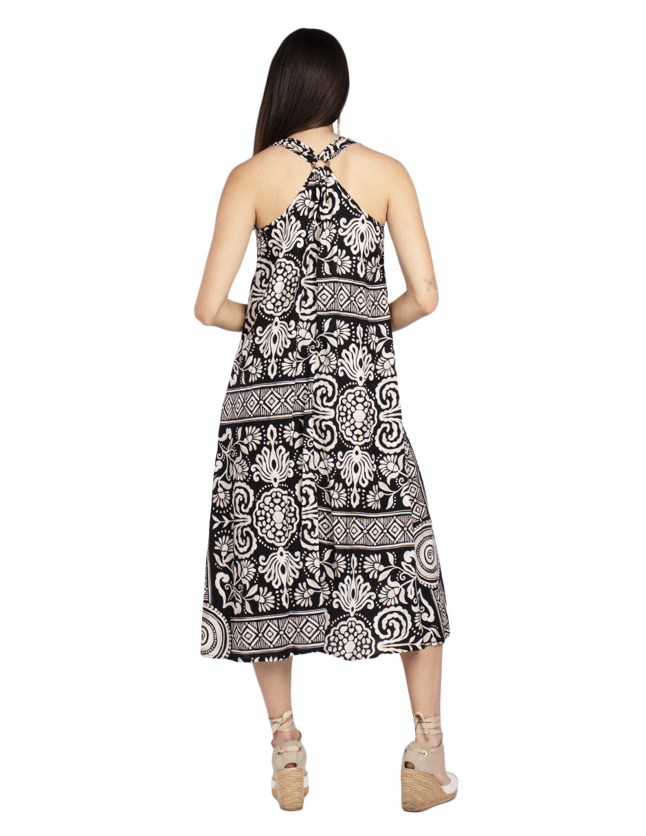 Vestidos Para Mujer Largo Con Aros S51105 Negro