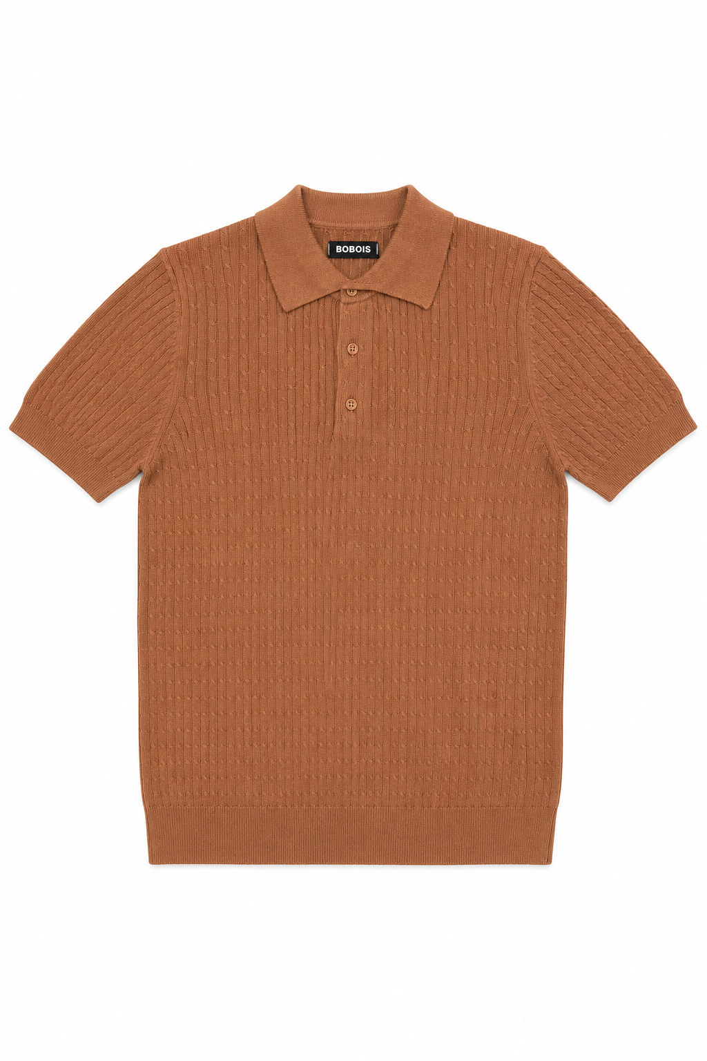 Playeras Polo Para Hombre Tejida Punto Acanalada A61454 Cocoa
