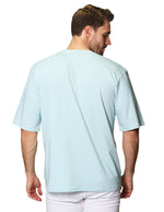 Playeras Para Hombre Oversize Manga Corta Cuello Redondo APCRO Aqua