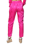 Pantalones Para Mujer Bobois Moda Casuales Satinado Estampado Floral W31105 Fiusha