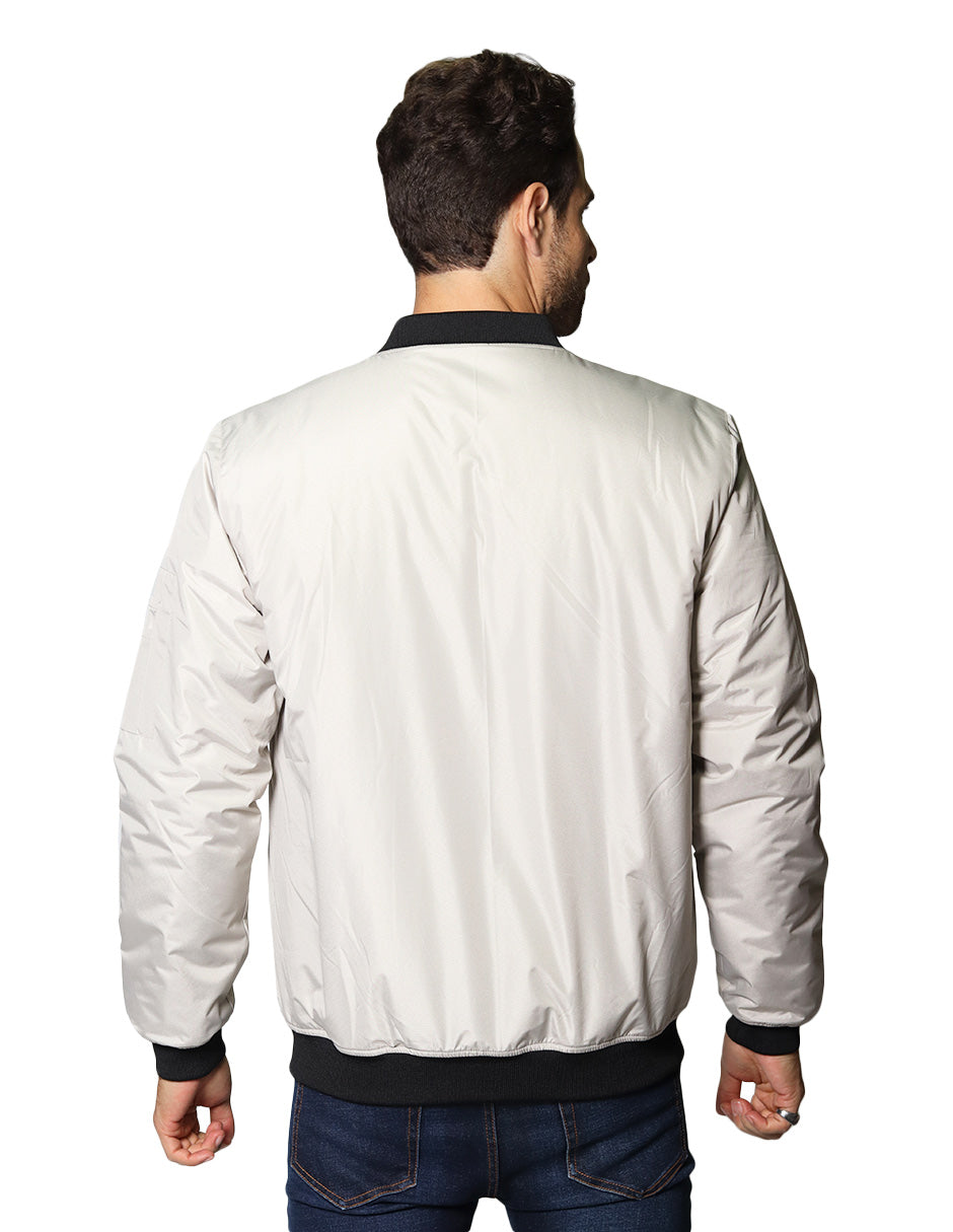 Chamarras Para Hombre Bomber Jacket D35101 Beige