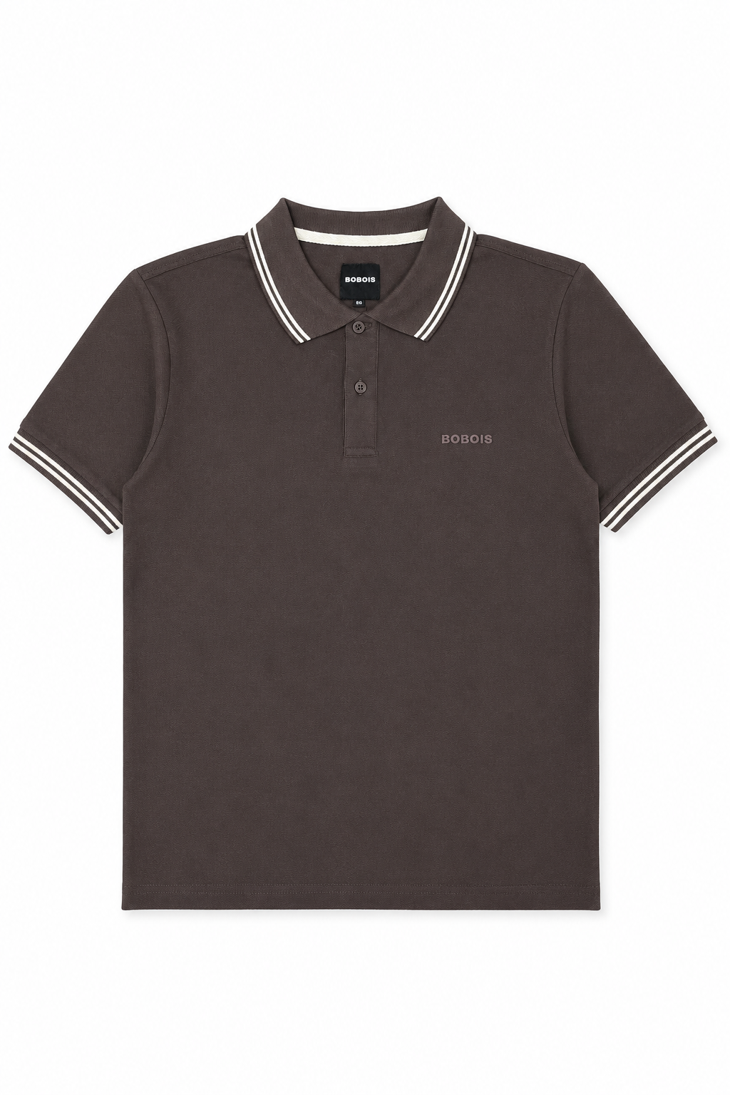 Playeras Polo Para Hombre Básica con Rayas APOLRS Chocolate