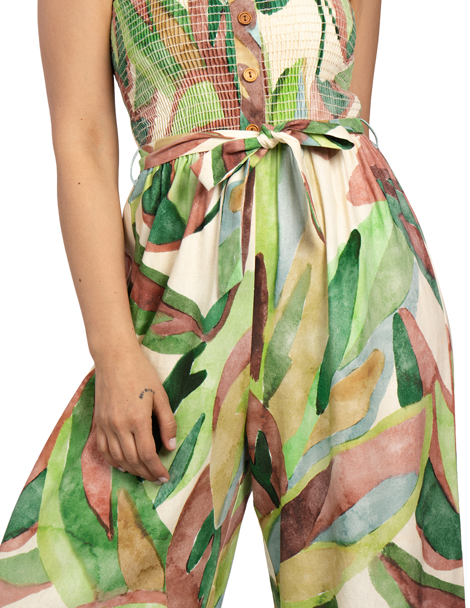 Jumpsuits Para Mujer Smok De Tirantes W51132 Unico