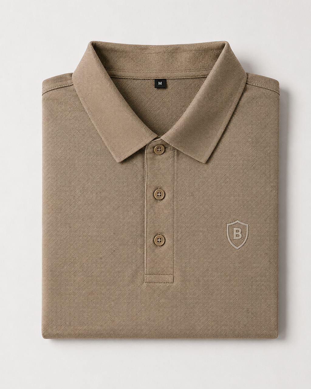 Playeras Polo Para Hombre Spandex Con Textura A55402 Camel