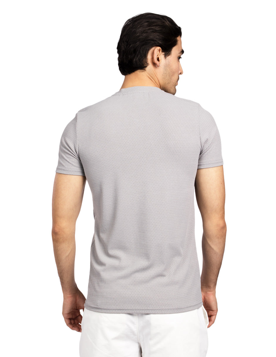Playeras Para Hombre Con Textura A51305 Gris