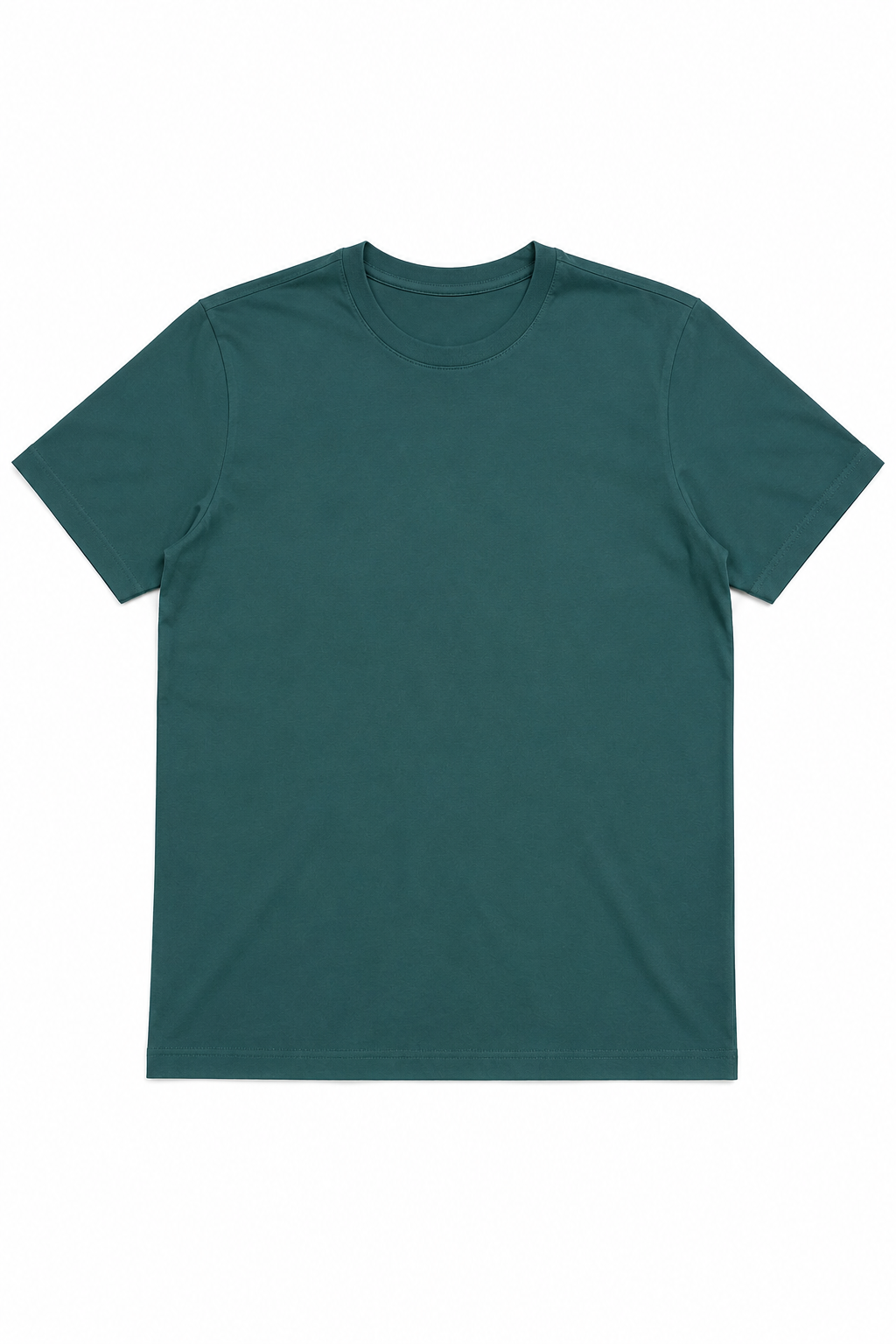 Playeras Para Hombre Básica De Cuello Redondo De Algodón A65401 Teal